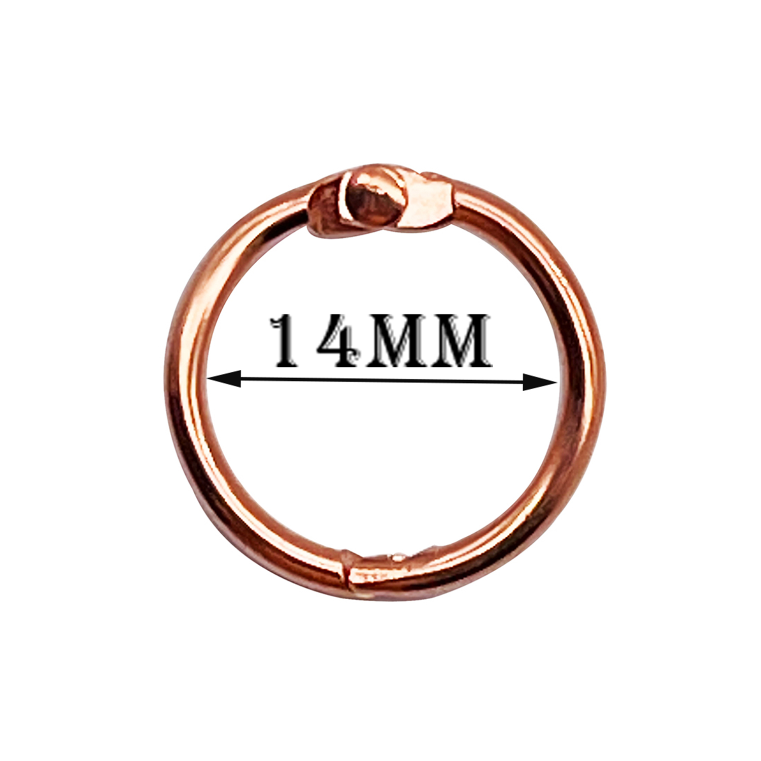 14mm wholesale cheap fashion rose gold iron loose leaf note book binder ring hole metal clip book ring for notebook booklet